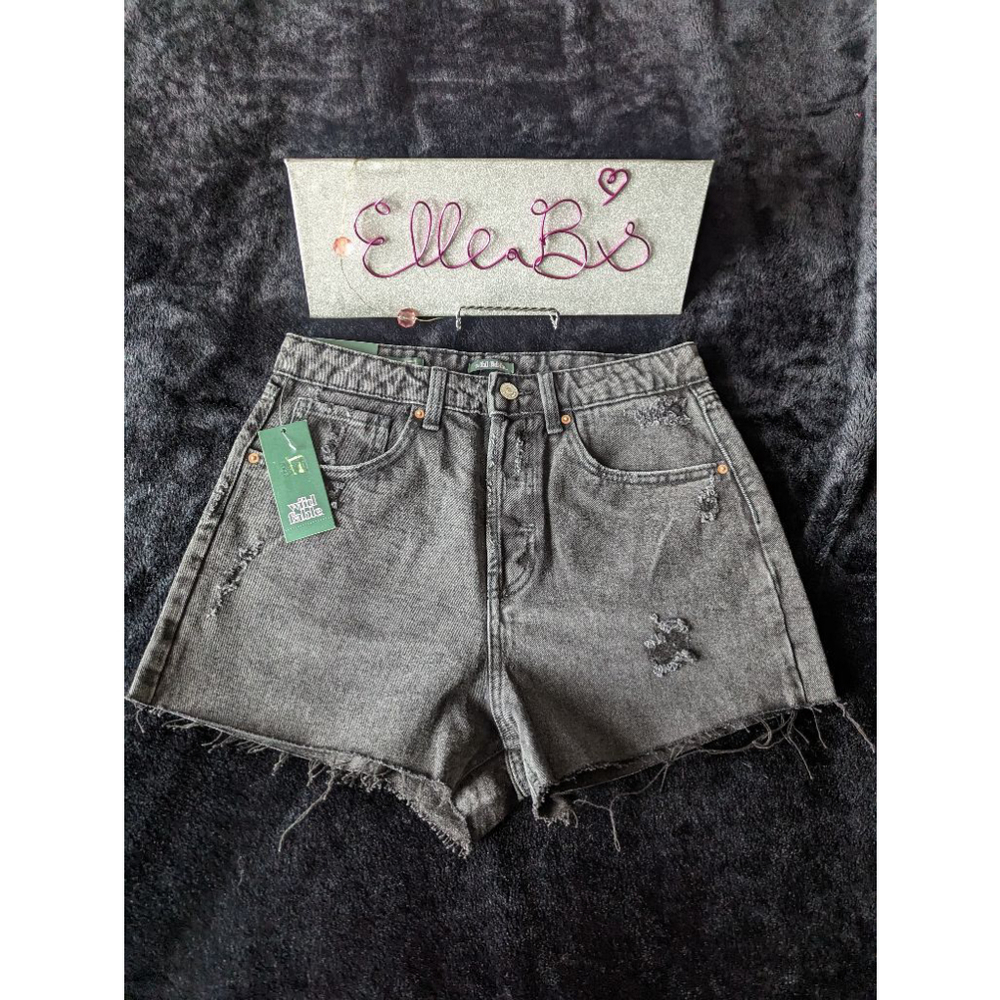 NWT Wild Fable Super High Rise Black Denim Short 4